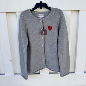 Girls Sergent Major Cardigan Jacket with Red Heart Patch NWT